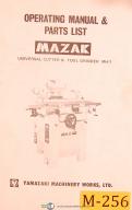 Mazak-Yamazaki-Mazak MH-1, Universal Cutter & Tool Grinder, Operations & Parts List Manual-MH-1-01